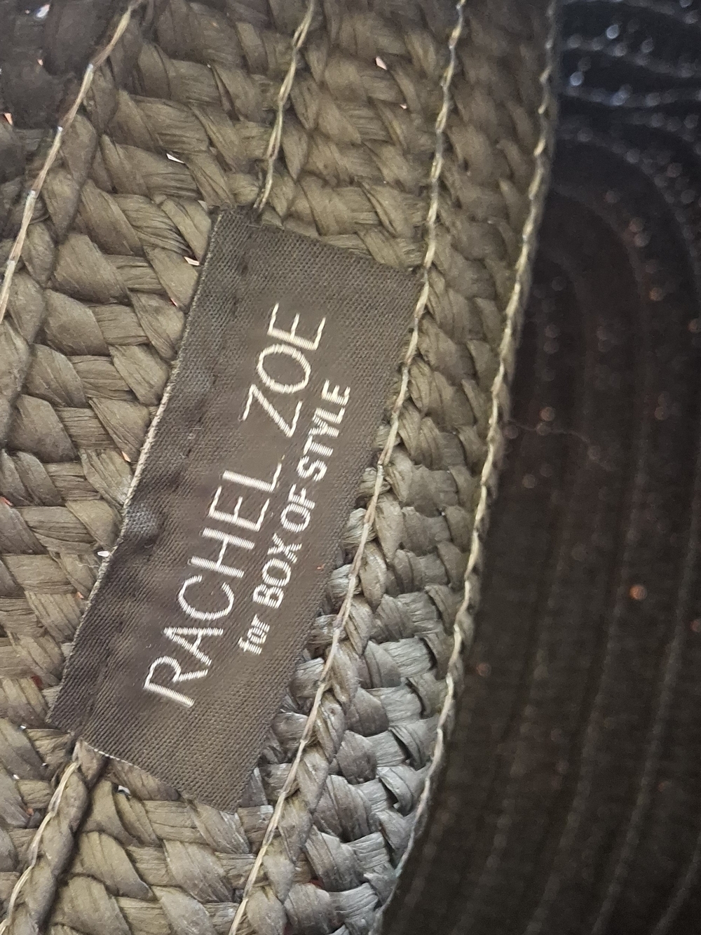 Rachel Zoe Black Woven Tote Bag